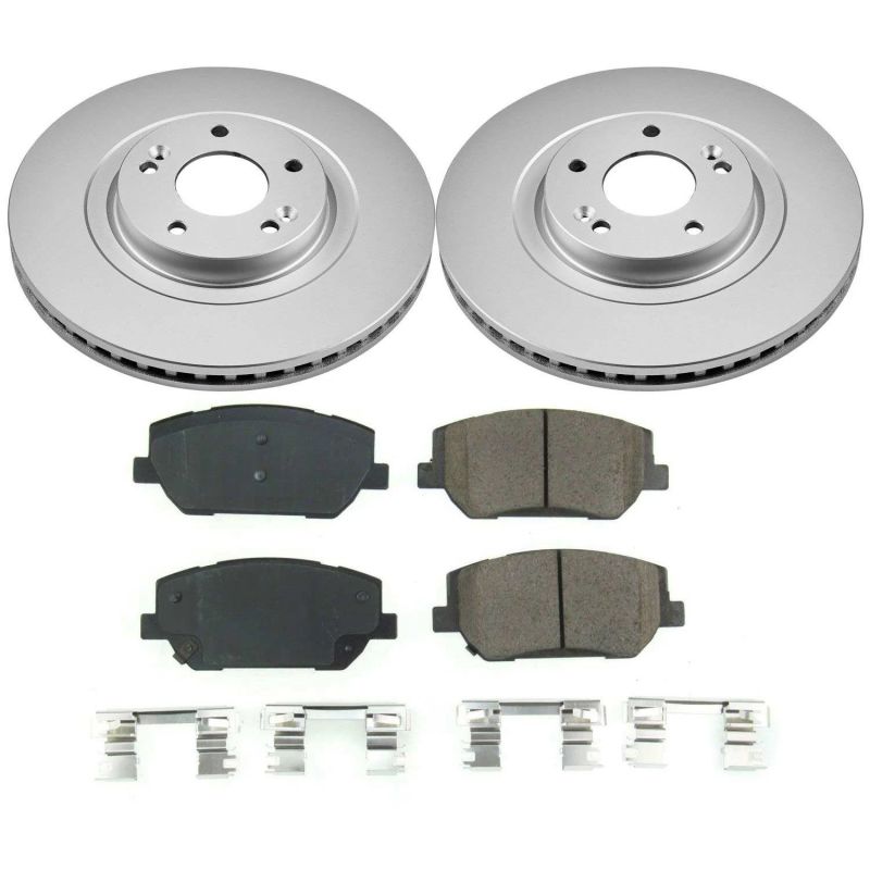 PSB Z17 Evolution Coated Kit - Power Stop 2019 Hyundai Santa Fe Front Z17 Evolution Geomet Coated Brake Kit