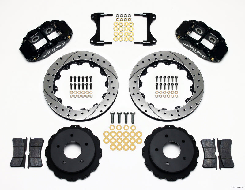 WIL Superlite Brake Kit - Wilwood Narrow Superlite 4R Rear Kit 12.88in Drilled 65-82 Corvette C2/C3