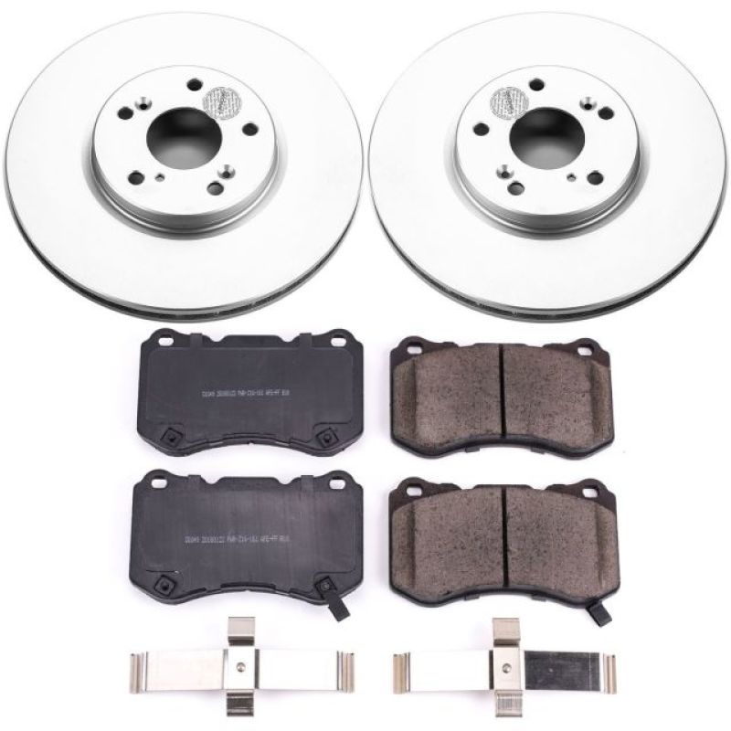 PSB Z17 Evolution Coated Kit - Power Stop 04-08 Acura TL Front Z17 Evolution Geomet Coated Brake Kit