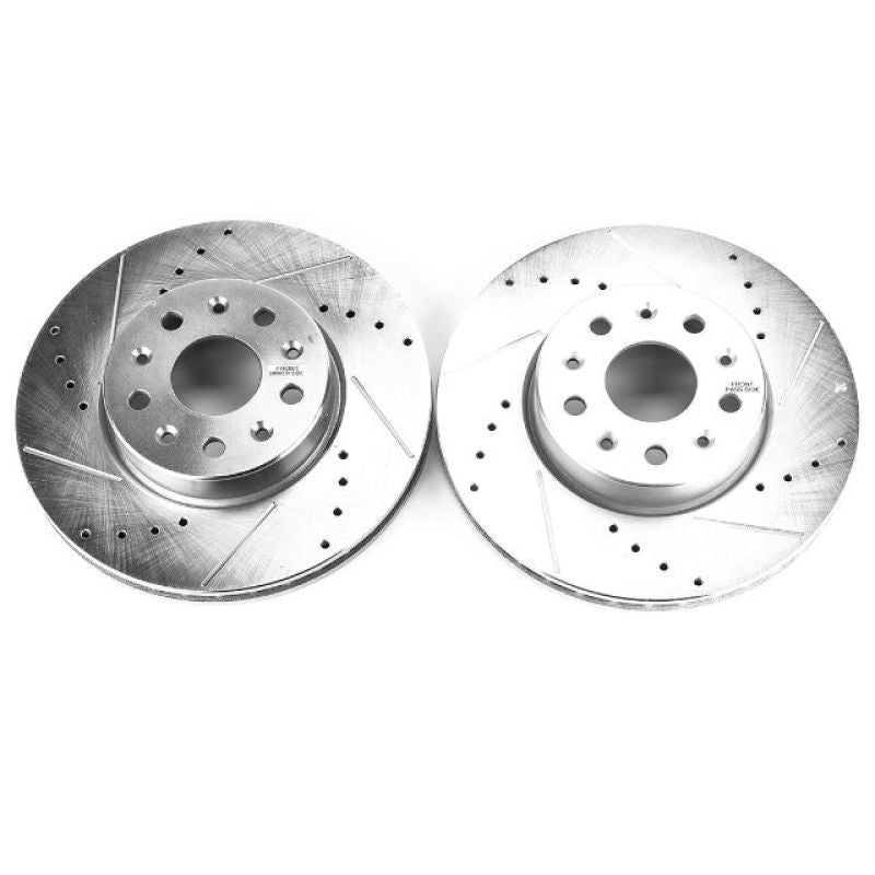 PSB Evolution Drill/Slot Rotor - Power Stop 16-19 Chevrolet Camaro Front Evolution Drilled & Slotted Rotors - Pair