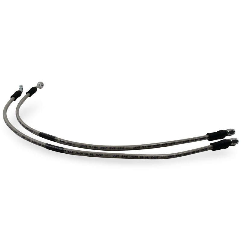BAE Brake Hose Sets - Baer Brakes 21.5in Long Braided Hose Set w/ 3AN Female Straight x 10mm 20 Degree Banjo Ends
