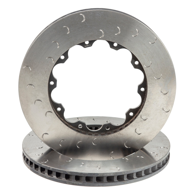ALC Slotted Brake Rotors - Alcon Nissan R35 GT-R Gen 1 380X34mm Rotor Ring Kit - Front Left