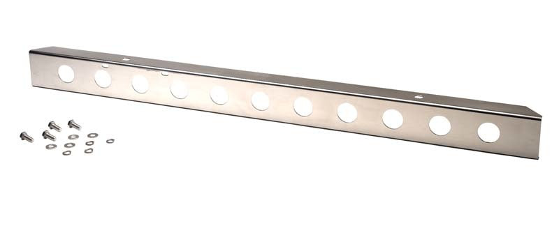 KEN Front Bumpers - Kentrol 87-95 Jeep Wrangler YJ 54 Inch Front Bumper with holes - Polished Silver