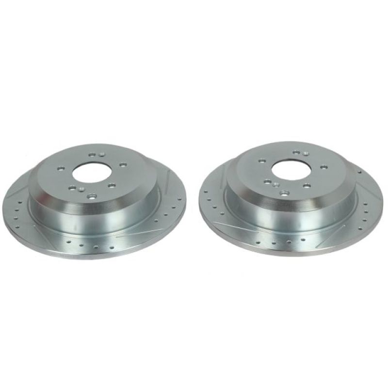 PSB Evolution Drill/Slot Rotor - Power Stop 07-12 Hyundai Veracruz Rear Evolution Drilled & Slotted Rotors - Pair