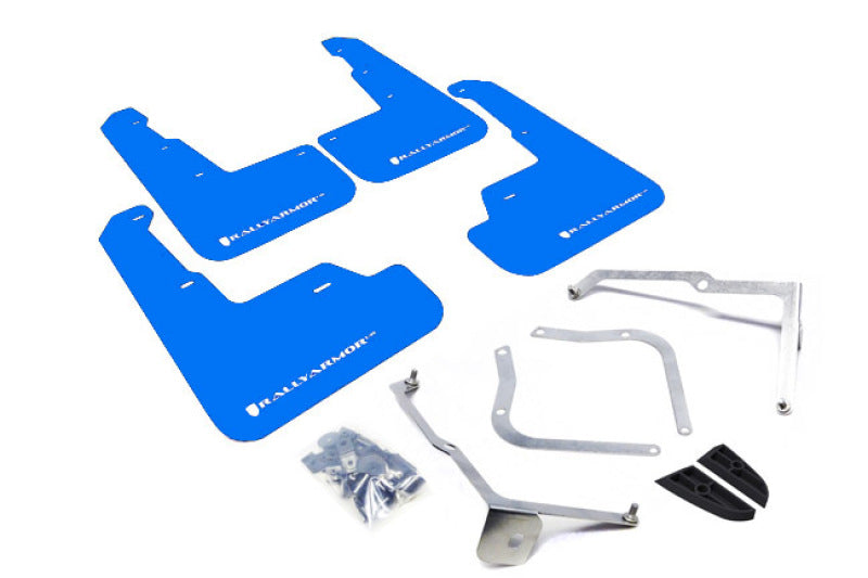 RAL UR Blue Flap/Wht Logo - Rally Armor 15-21 Subaru WRX/STI Blue UR Mud Flap w/White Logo