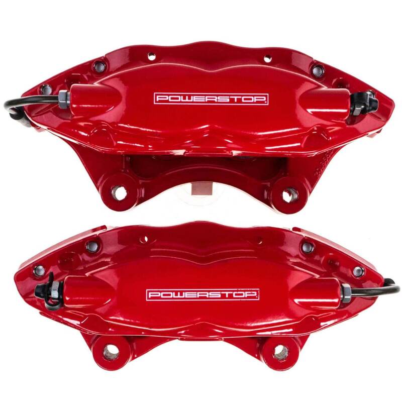 PSB Red Calipers - Power Stop 09-15 Cadillac CTS Rear Red Caliper - Pair w/o Bracket
