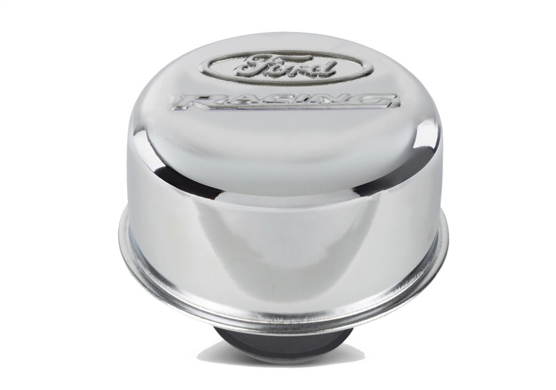 FR Breather Caps - Ford Racing Logo Push-In Type Air Breather Cap - Chrome