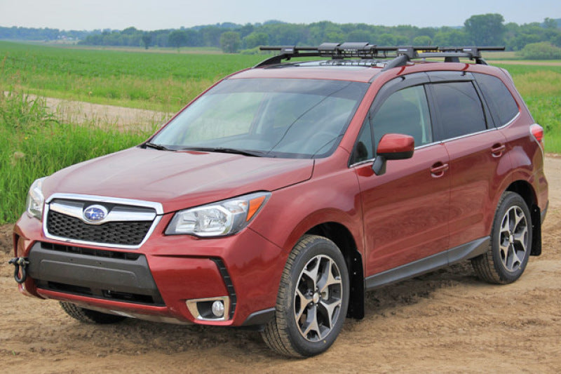 RAL UR Blk Flap/Grey Logo - Rally Armor 14-18 Subaru Forester Black Mud Flap w/ Grey Logo