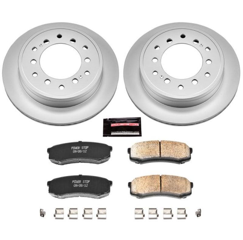 PSB Z17 Evolution Coated Kit - Power Stop 10-19 Lexus GX460 Rear Z17 Evolution Geomet Coated Brake Kit