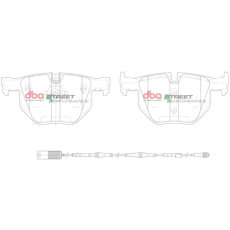 DBA SP Performance Brake Pads - DBA 07-10 BMW X5 xDrive30i 3.0i Rear SP Performance Brake Pads