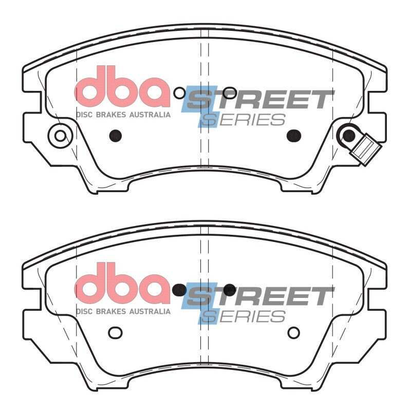 DBA Street Series Brake Pads - DBA 10-15 Chevrolet Camaro LS/LT V6 Street Series Front Brake Pads