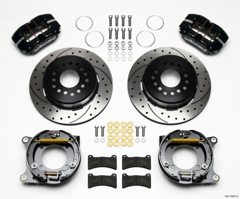 WIL Dynapro Brake Kit - Wilwood Dynapro Low-Profile 11.00in P-Brake Kit Drilled Impala 59-64 / Corvette 57-62