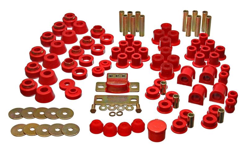 ES Hyper-Flex Sets - Red - Energy Suspension 87-95 Jeep Wrangler YJ Red Hyper-Flex Master Bushing Set