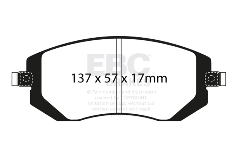 EBC Greenstuff Brake Pad Sets - EBC 04-06 Saab 9-2X 2.0 Turbo Greenstuff Front Brake Pads