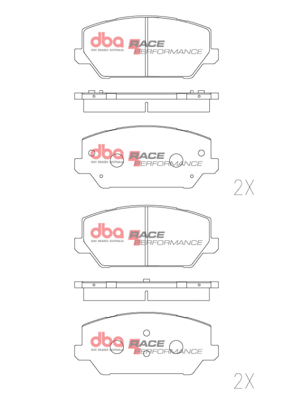 DBA RP Performance Brake Pads - DBA 19-22 Hyundai Veloster RP Performance Front Brake Pads