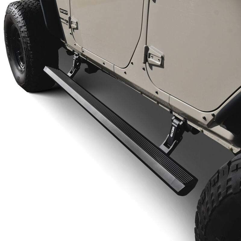 WES Running Boards - Pro-e - Westin 07-18 Jeep Wrangler JK Unlimited Pro-e Electric Running Boards - Textured Black