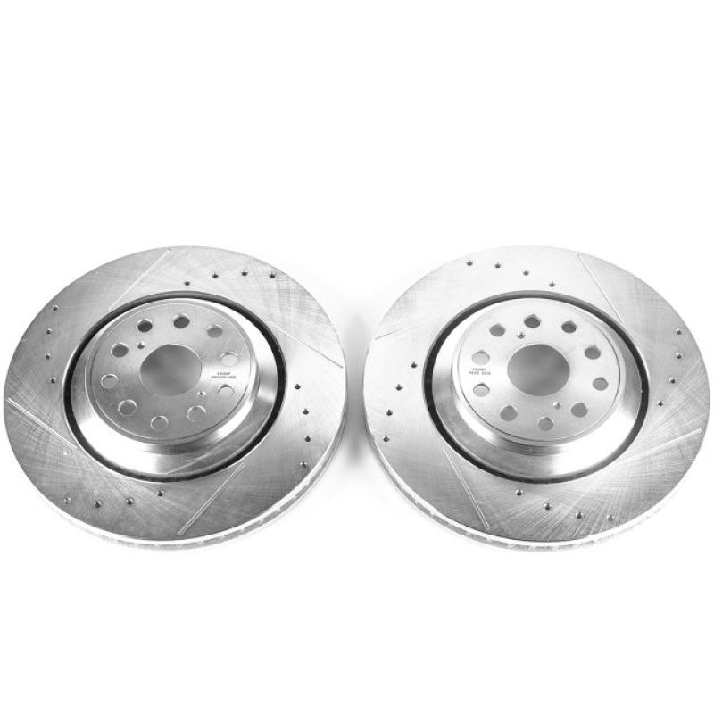 PSB Evolution Drill/Slot Rotor - Power Stop 07-17 Lexus LS460 Front Evolution Drilled & Slotted Rotors - Pair