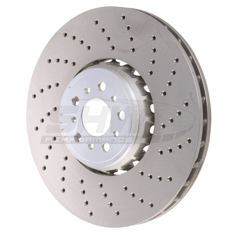 SHW Drilled Lightweight Rotors - SHW 2020+ BMW X3 M 3.0L Right Front Cross-Drilled Lightweight Brake Rotor (34118054826)