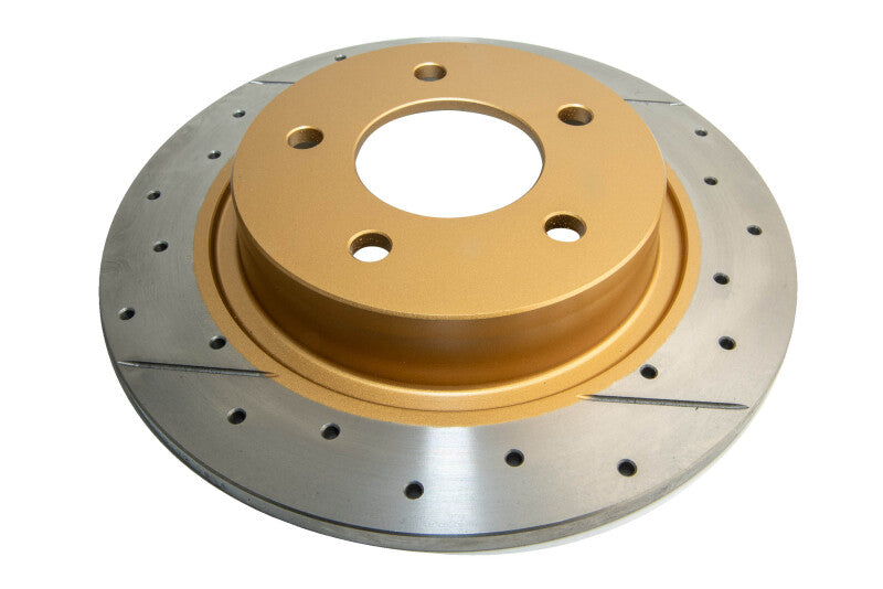 DBA Street Slot&Drill Rotors - DBA 04-05 Mazda 3 2.3L / 06+ MazdaSpeed3 Rear Drilled & Slotted Street Series Rotor
