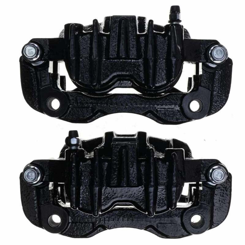 PSB Black Calipers - Power Stop 00-05 Ford Excursion Rear Black Caliper - Pair w/Bracket