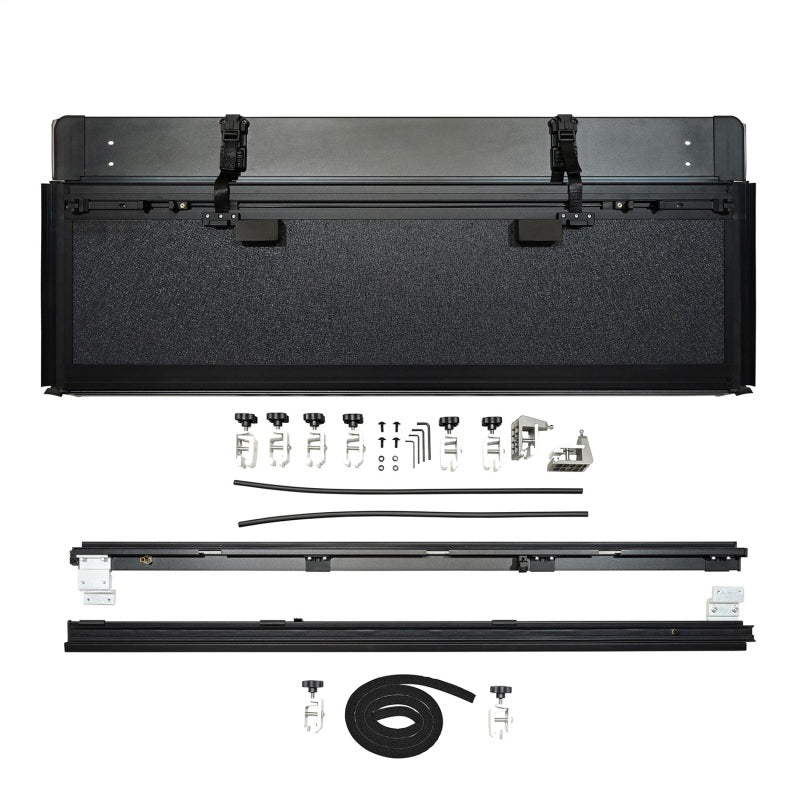 WES Hard Tri-Fold Tonneau Covers - Westin 22-26 Toyota Tundra w/Cargo Mgmt 5ft. 7in. Bed Hard Tri-Fold Tonneau Cover - Black