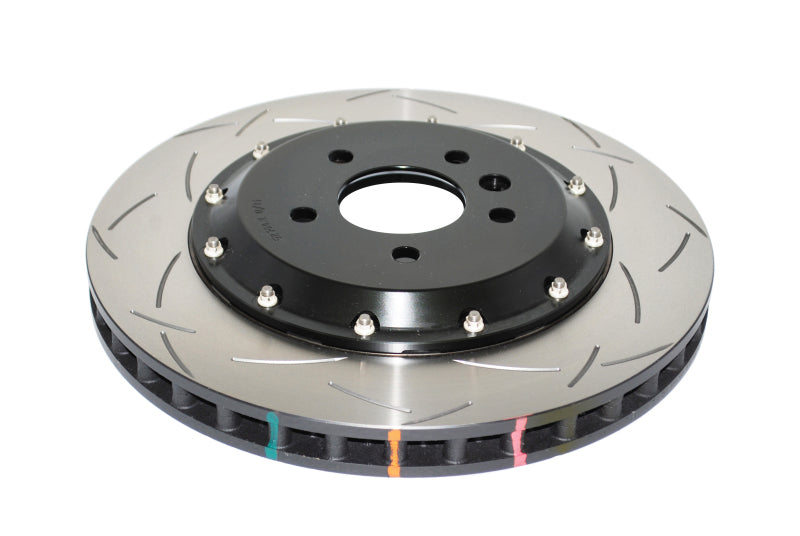 DBA 5000 Series Slotted Rotors - DBA 09-15 Lotus Evora F Front Slotted 5000 Series 2 Piece Rotor Assembled w/ Black Hat
