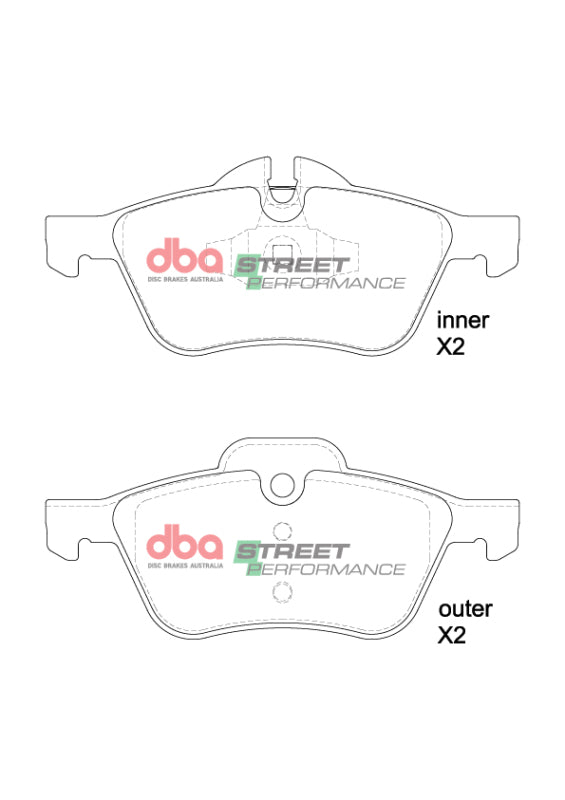 DBA SP Performance Brake Pads - DBA 01-06 Mini Cooper (R50/R52/R53) SP Performance Front Brake Pads