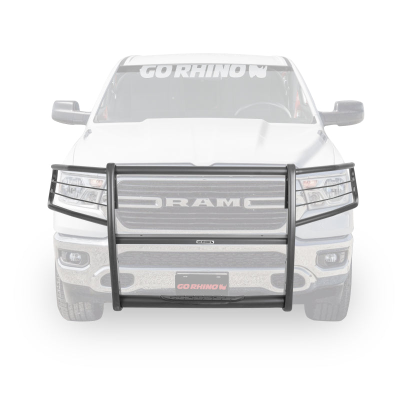 GOR Step Guard - 3000 -Tex Blk - Go Rhino 19-24 Ram 1500 3100 Series StepGuard Center Grille + Brush Guards - Tex. Black
