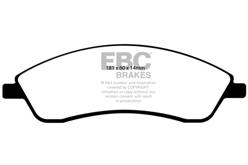 EBC Redstuff Brake Pad Sets - EBC 06-07 Cadillac CTS 2.8 (Sports Suspension) Redstuff Front Brake Pads