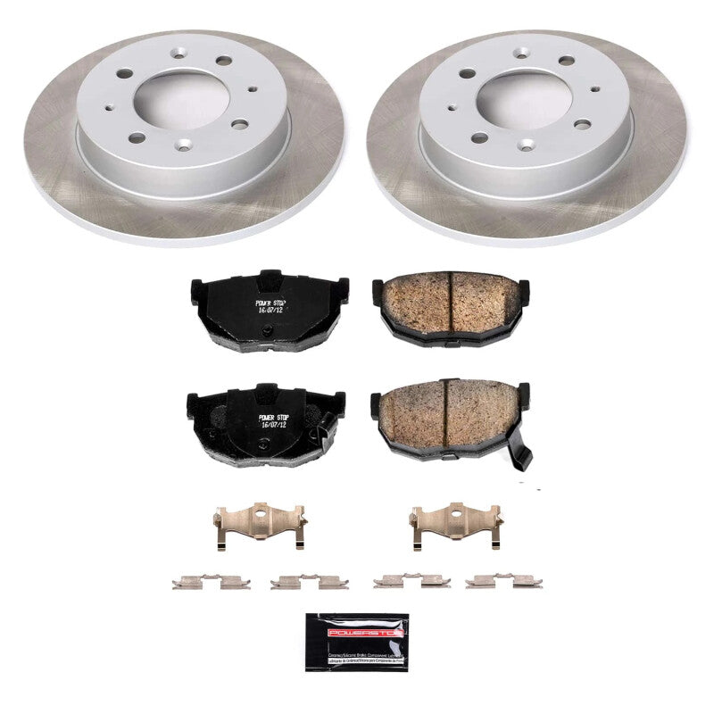 PSB Semi-Coated Rotor Kits - Power Stop 05-09 Kia Spectra5 Rear Semi-Coated Rotor Kit