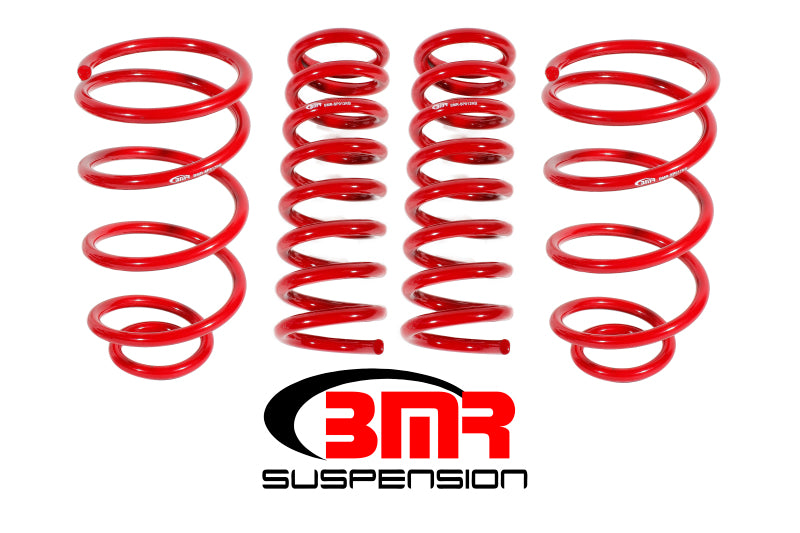 BMR Lowering Springs - BMR 64-66 A-Body Lowering Spring Kit (Set Of 4) - Red
