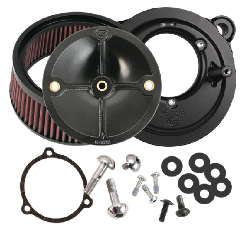 SSC Air Cleaner Kits - S&S Cycle 2008 Touring Stealth Air Cleaner Kit w/o Cover