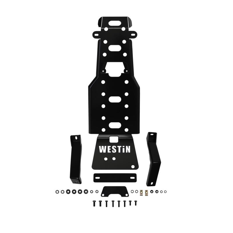 WES Skid Plates - Westin/Snyper 07-11 Jeep Wrangler Transmission Pan Skid Plate - Textured Black
