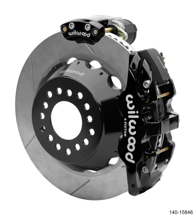 WIL Superlite Brake Kit - Wilwood Narrow Superlite 4R Rear P-Brk Kit AERO4 14.00in Rotor Big Ford New Style 2.50in Offset