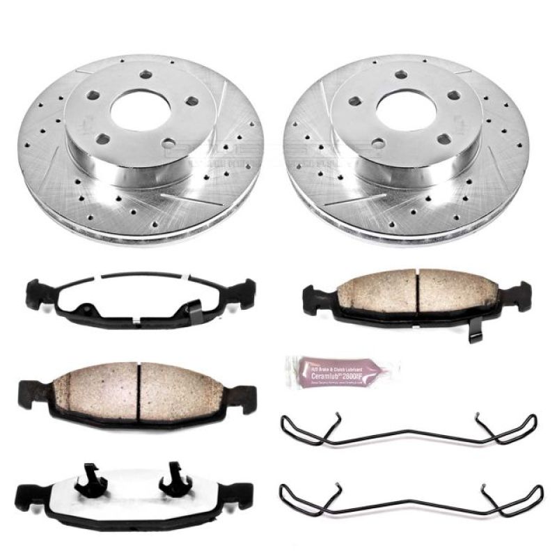 PSB Z36 Truck & Tow Kit - Power Stop 99-02 Jeep Grand Cherokee Front Z36 Truck & Tow Brake Kit