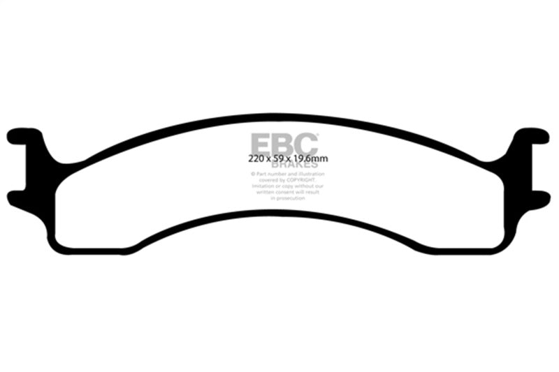 EBC Extra Duty Brake Pad Sets - EBC 00-02 Dodge Ram 2500 Pick-up 5.2 2WD Extra Duty Front Brake Pads