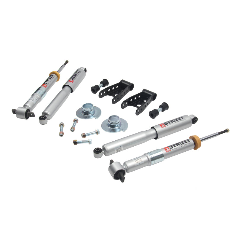 BT Lower Kit w SP Shocks - Belltech 15-17 Ford F-150 +1in to -3in Front 2in Rear Lowering Kit