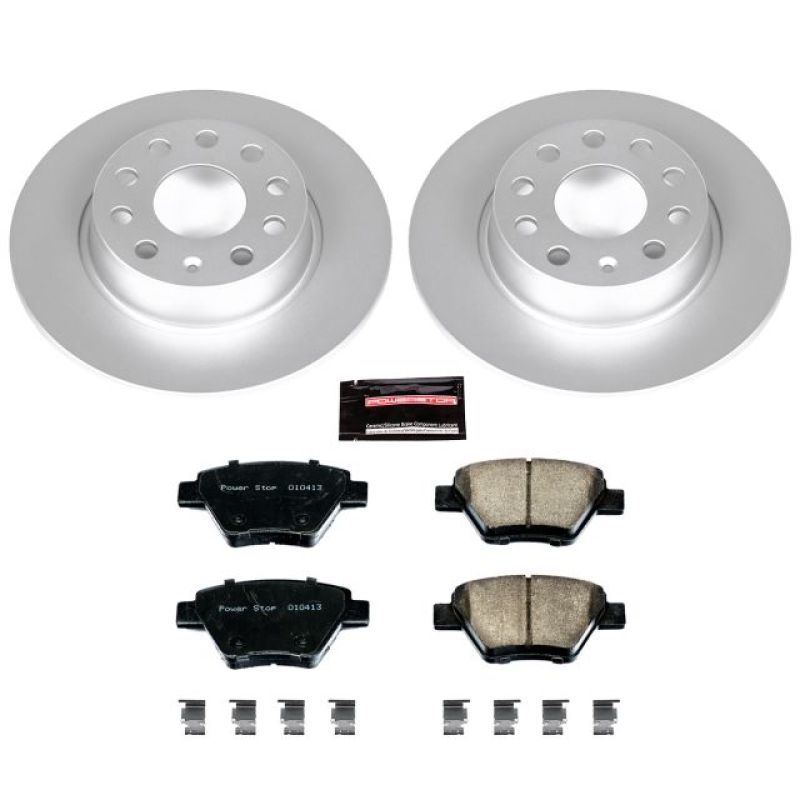 PSB Z23 Evolution Coated Kit - Power Stop 10-12 Audi A3 Rear Z23 Evolution Sport Coated Brake Kit