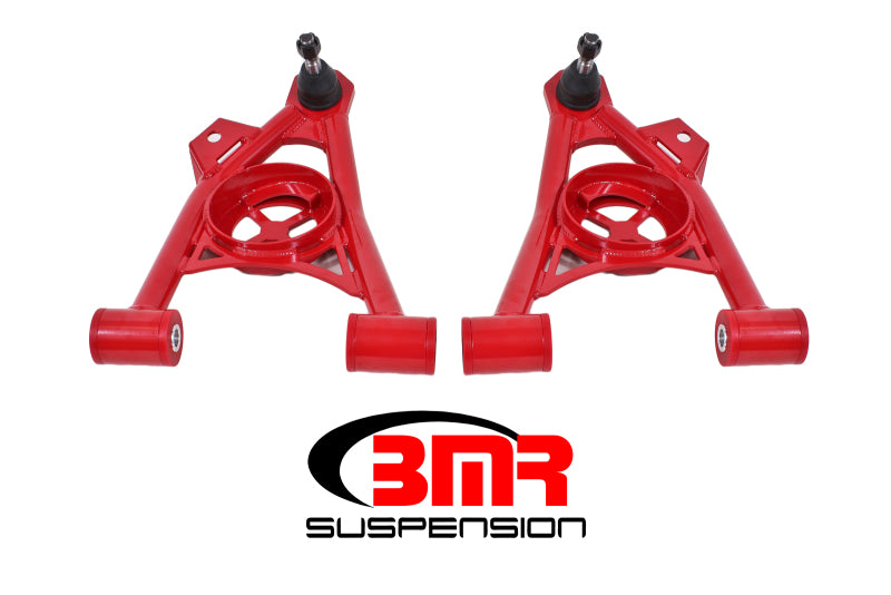BMR Control Arms - BMR 94-04 Ford Mustang Non-Adj. A-Arms Lower (Poly) w/ Spring Pocket - Red