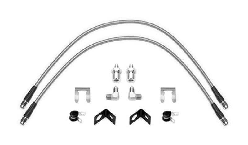 WIL Flexline Brake Hose - Wilwood Flexline Kit 25 inch 3/8-24 to 90 Degree