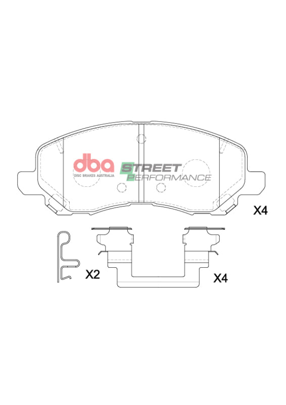DBA SP Performance Brake Pads - DBA 11-14 Chrysler 200 SP Performance Front Brake Pads