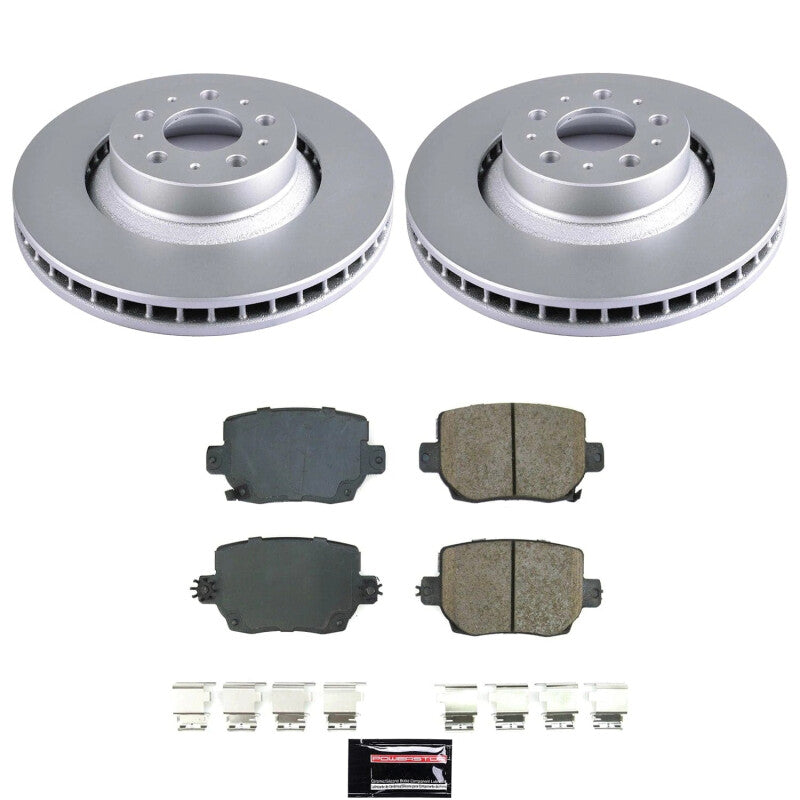 PSB Z17 Evolution Coated Kit - Power Stop 20-24 Tesla Y Rear Z17 Coated Brake Kit