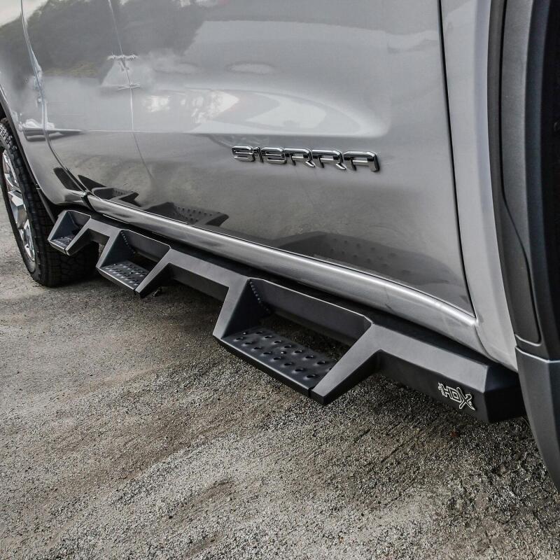 WES Nerf Bars - HDX Drop - Westin 19-22 GMC Sierra 1500 CC 6.5ft Bed (Excl. 2019 Ltd/LD) HDX Drop W2W Nerf Step Bars - Tex. Blk