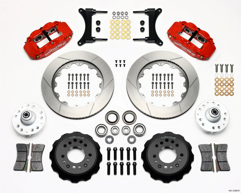 WIL Superlite Brake Kit - Wilwood Narrow Superlite 6R Front Hub Kit 14.00in Red 79-87 GM G Body