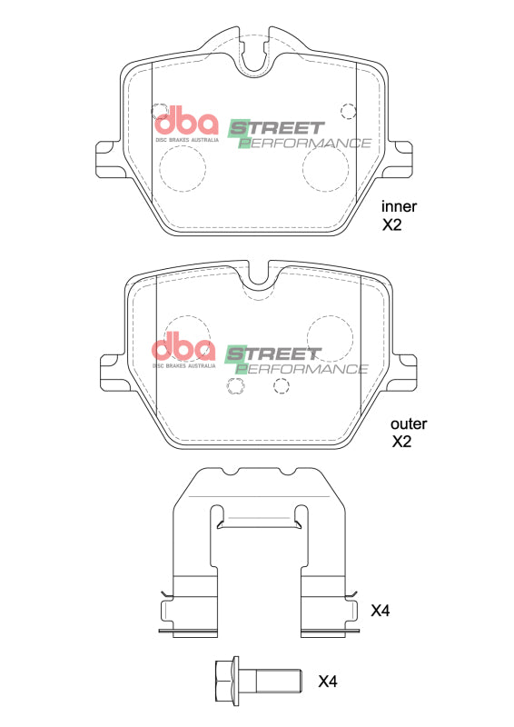 DBA SP Performance Brake Pads - DBA 20-23 Toyota Supra (345mm Rear Rotor) SP Performance Rear Brake Pads