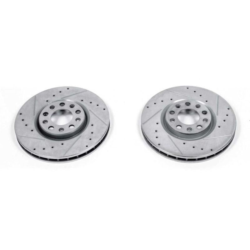 PSB Evolution Drill/Slot Rotor - Power Stop 15-17 Chrysler 200 Front Evolution Drilled & Slotted Rotors - Pair