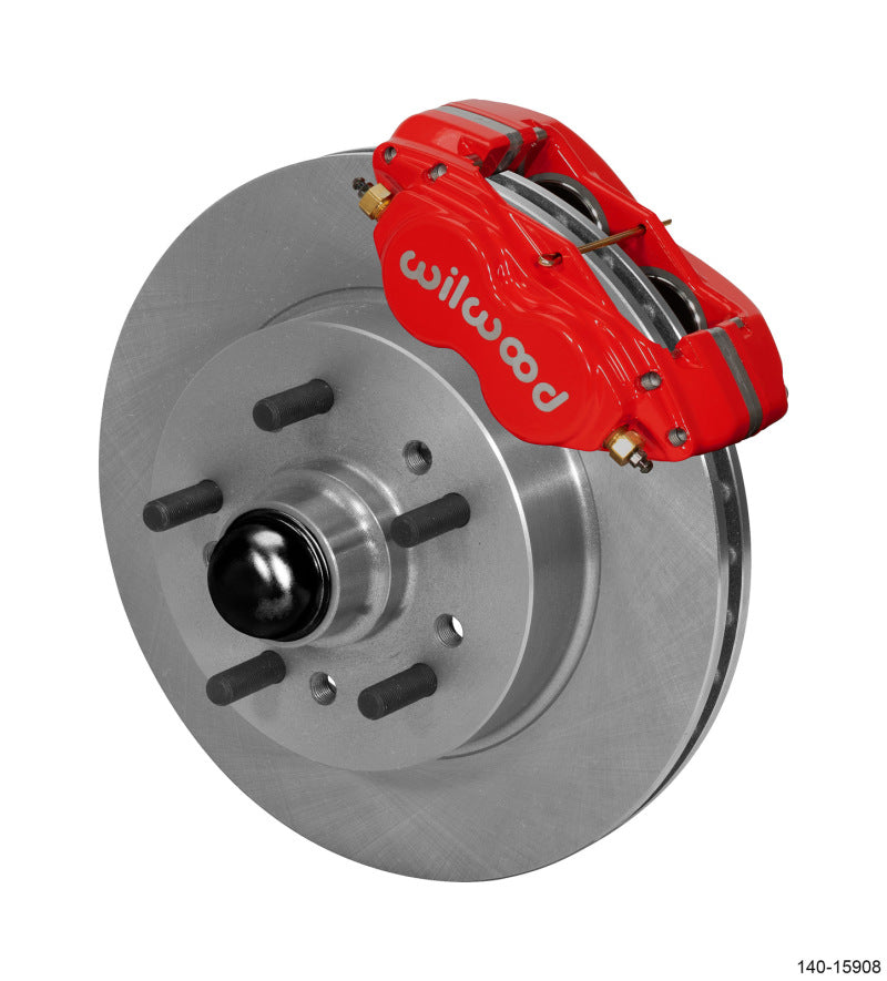 WIL Dynalite Brake Kit - Wilwood Forged Dynalite Pro Front Kit 11.00in One Piece HP Hub and Rotor - Red
