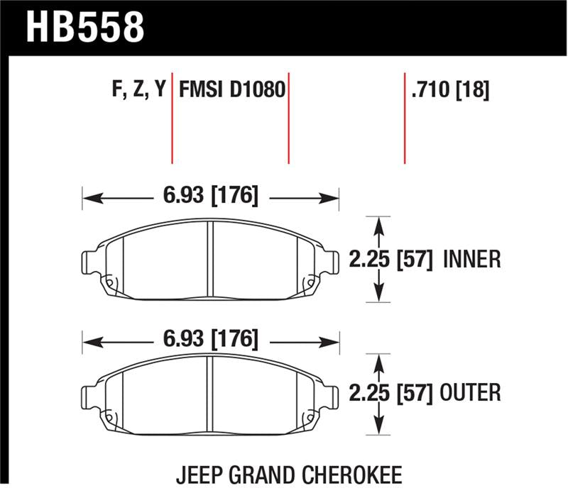 HAWK HPS Brake Pad Sets - Hawk HPS Street Brake Pads