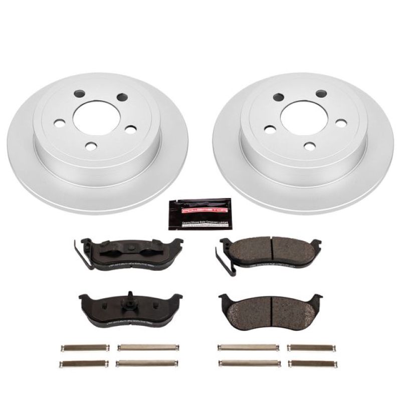 PSB Z17 Evolution Coated Kit - Power Stop 03-07 Jeep Liberty Rear Z17 Evolution Geomet Coated Brake Kit