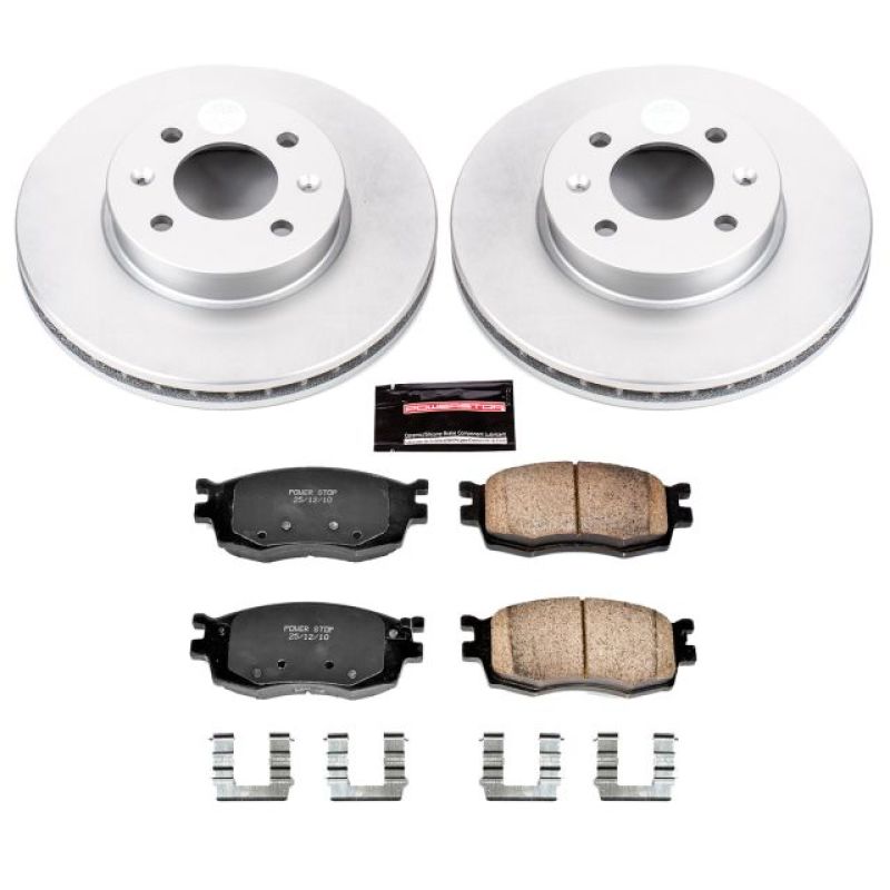 PSB Z17 Evolution Coated Kit - Power Stop 06-11 Hyundai Accent Front Z17 Evolution Geomet Coated Brake Kit